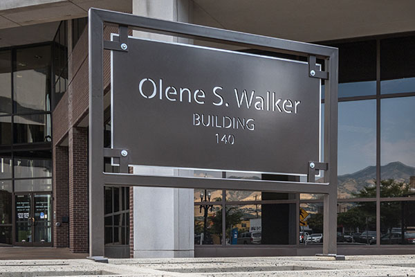Powder Coated Olene S Walker Sign