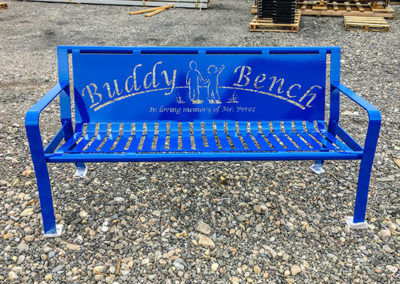 Blue Powder Coated Benches