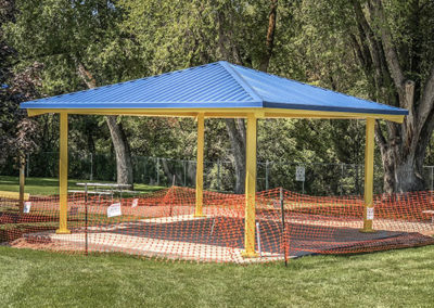 Bright Colored Steel Pavilions
