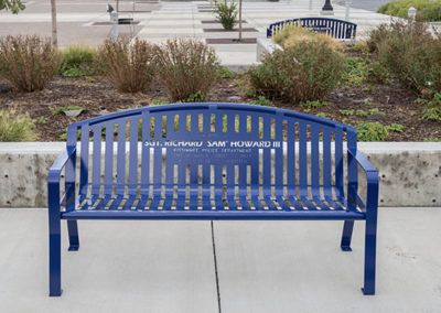 Blue Police Officer Benches