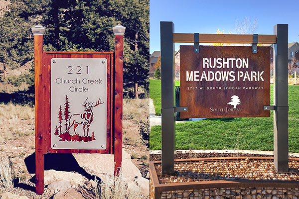 Outdoor Camp And Park Signs