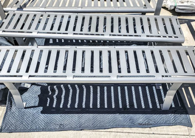 Stardust Silver Backless Benches For Parks