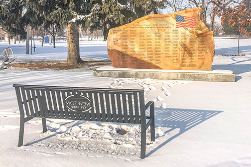 Powder Coated Weatherproof Memorial Bench