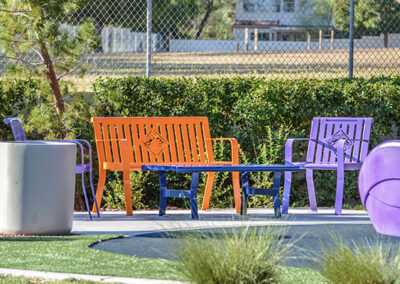 Custom Colored Park Benches