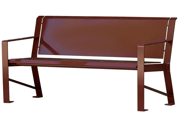 Red Powder Coated Metropolitan Benches