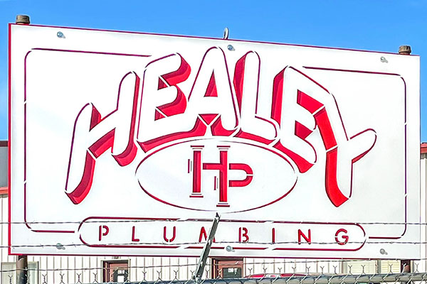 Healey Plumbing Business Sign