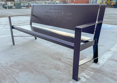 Contemporary Benches With Memorial Lettering
