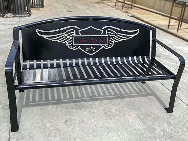 Modern Metal Memorial Benches