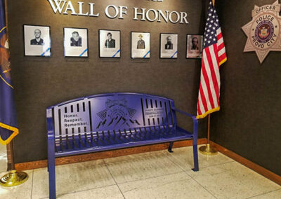Police Wall of Honor Memorial Bench