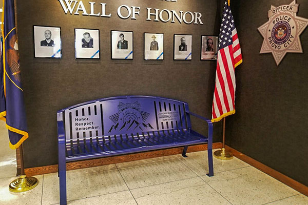 Police Wall of Honor Memorial Bench
