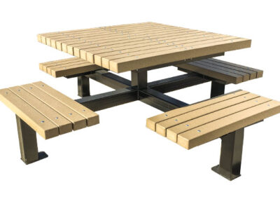 Square Recycled Plastic Park Picnic Tables