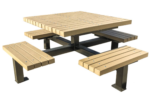 Square Recycled Plastic Park Picnic Tables