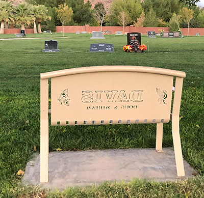 Cemetery Style Memorial Benches