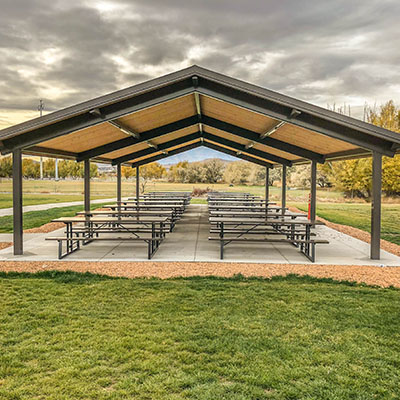 Steel Pavilion Options For Parks