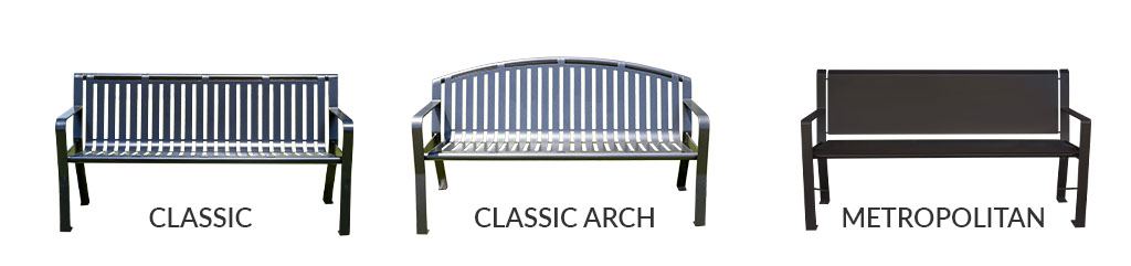 Three Bench Styles For Memorials
