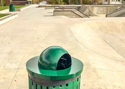 Dome Trash Receptacles For Skate Parks