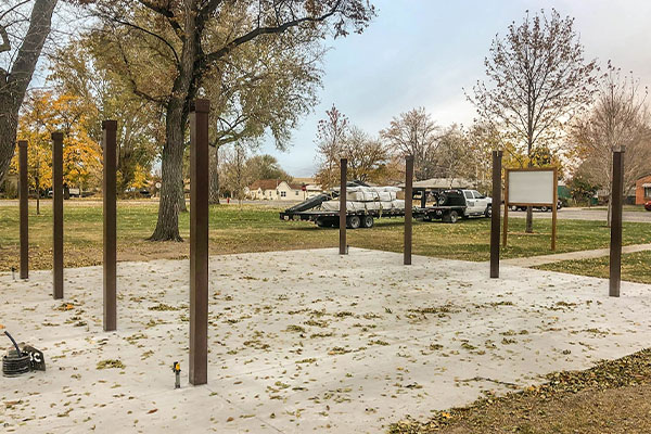 Metal Powder Coat Shelter Columns