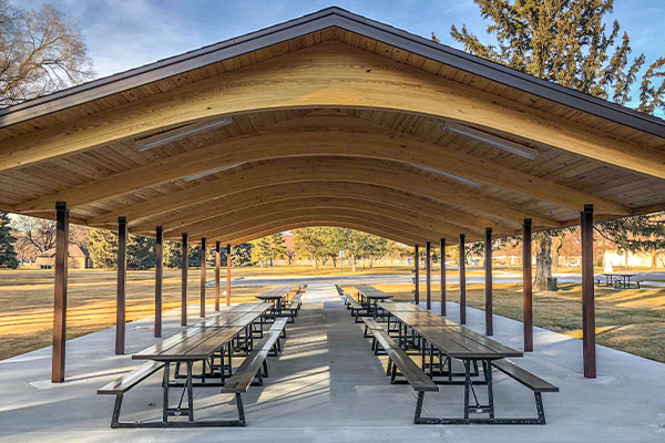 Pavilions With Wood Beams