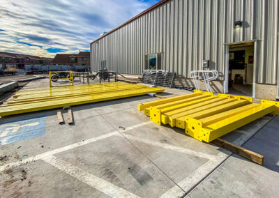 Powder Coated Yellow Steel Columns For Pavilions