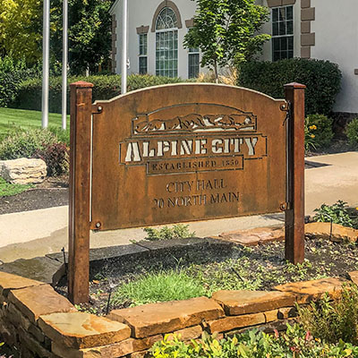 Alpine City Hall Signage