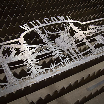 Steel Laser Cut Welcome Signage