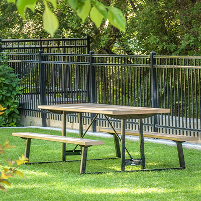 Metal Picnic Tables For Park Grounds
