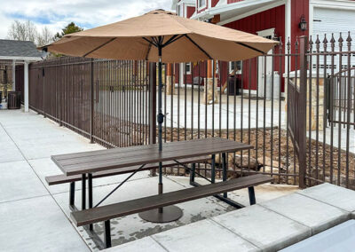 Umbrella Holder Picnic Table