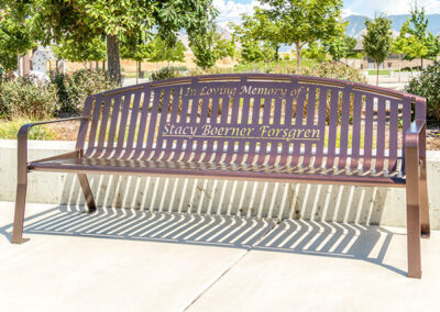 Eight Foot Style Metal Memory Benches