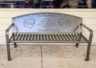 Heart Themed Family Memorial Bench