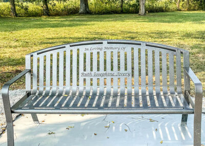 Matching Headstone Memorial Bench