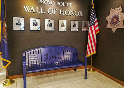 Provo Police Wall of Honor Memorial Bench