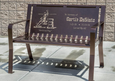 Barrel Racing Themed Memorial Bench