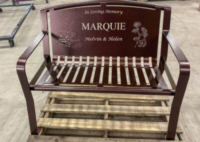 Four Foot Steel Memory Benches