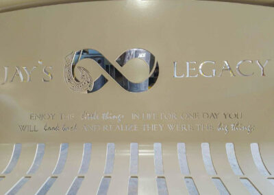 Infinity Sign Themed Memorial Bench
