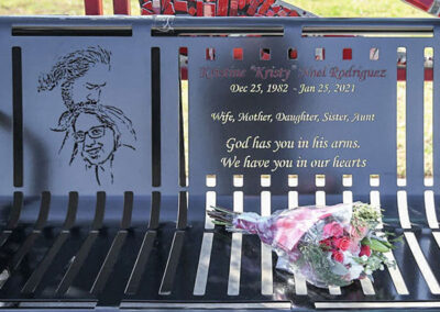 Jesus Themed Bus Stop Memorial Benches