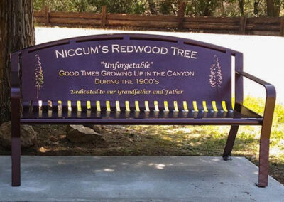 Niccum's Redwood Tree Memory Bench