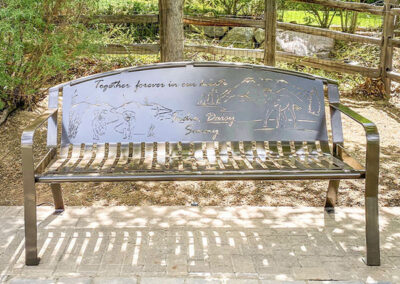 Together Forever Pet Themed Memorial Benches