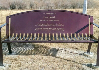US Canada Border Dan Smith Memorial Bench