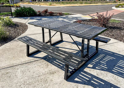 Steel Classic Slat Picnic Tables For Business Parks