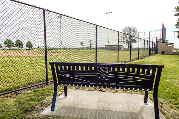 Baseball Courtyard Memorial Bench