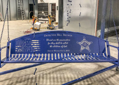 Eight Foot Police Officer Memorial Park Swing Bench