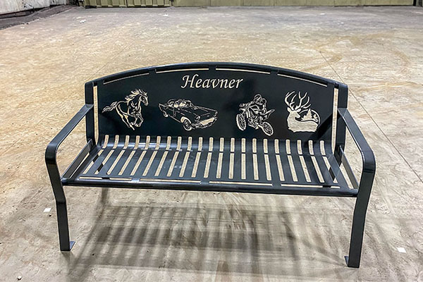 Heavner Final Memorial Bench Product