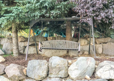 Metal Garden Inspired Bench Swings