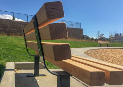 Playground Wood Back Benches
