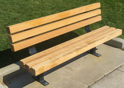 Wooden Back Path Benches