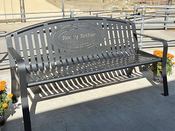 Campus Memorial Bench For Rocky