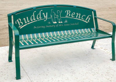 Green Custom Teacher Buddy Bench