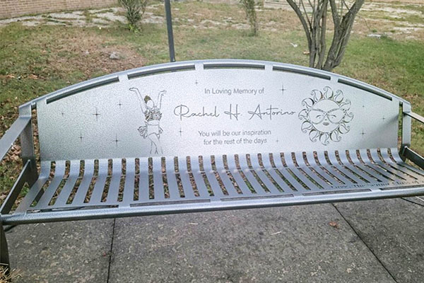 Rachel Antorino's Dedication Memorial Bench
