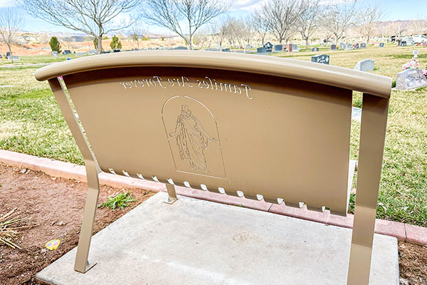 Powder Coating Of LDS Memorial Bench