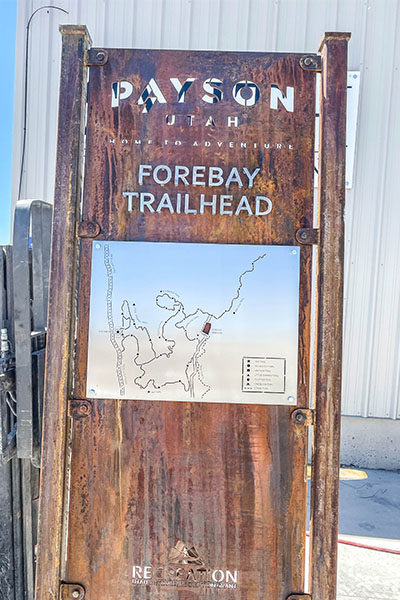 Payson Forebay Trailhead Sign